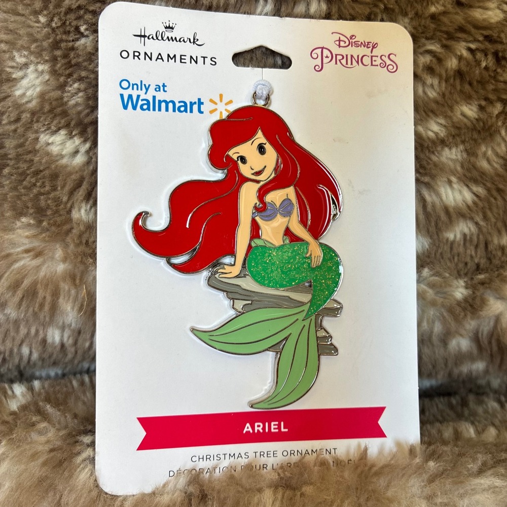 Hallmark Christmas Ornament Ariel Disney Princess Little Mermaid Metal Ornament - Picture 2 of 5